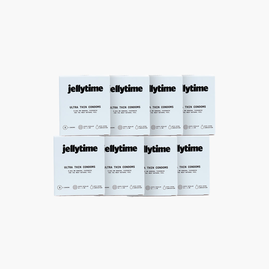 Jellytime Ultra Thin Condoms 3s (Set of 8) | 24 Condoms